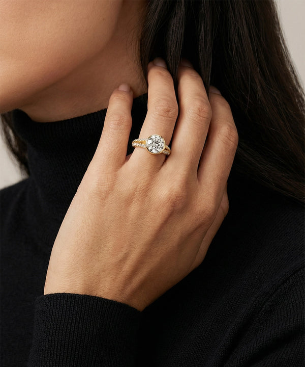 Ovani® Lab-grown Diamond Round Engagement Ring - 0.90 Ct. T.W.