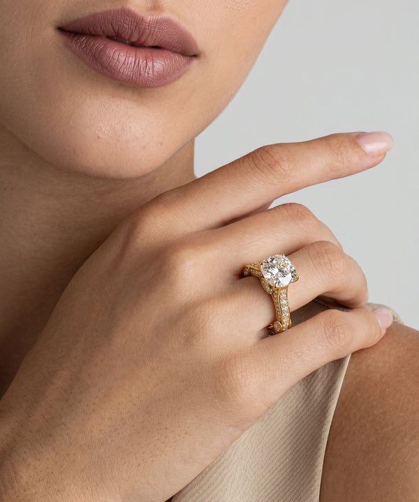 Ovani® Lab-grown Diamond Oval Engagement Ring