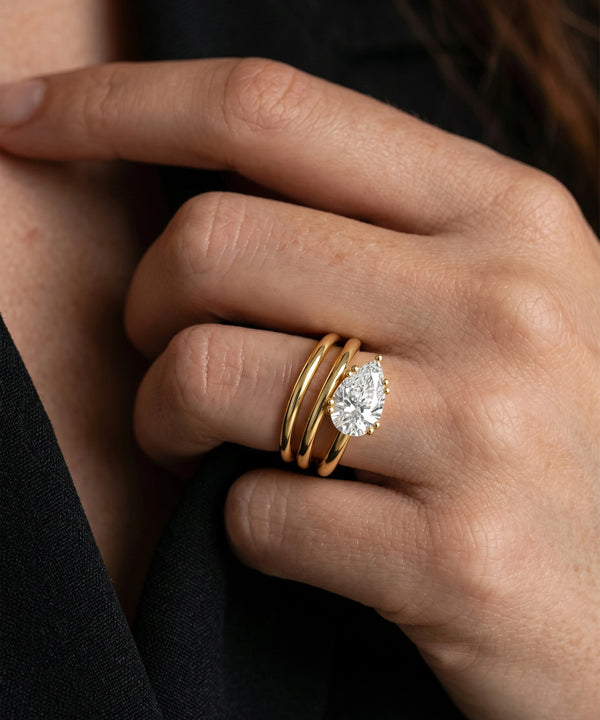 Ovani® Lab-grown Diamond Pear Spiral Wrap Ring -  2.11 Ct. T.W.
