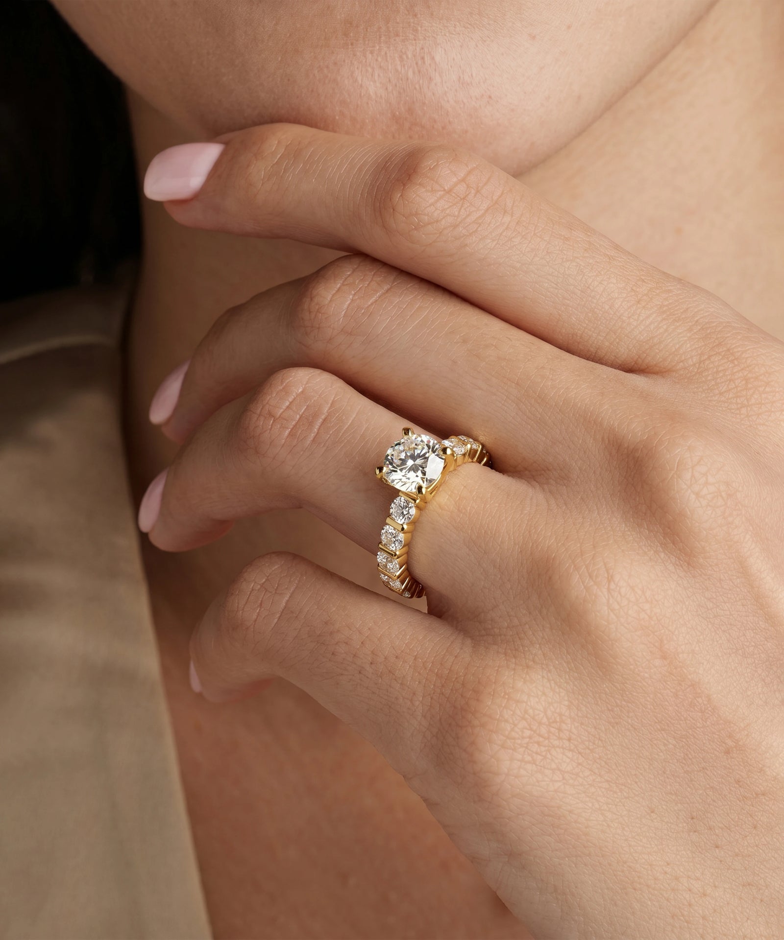 Ovani® Round Lab-grown Diamond Engagement Rings