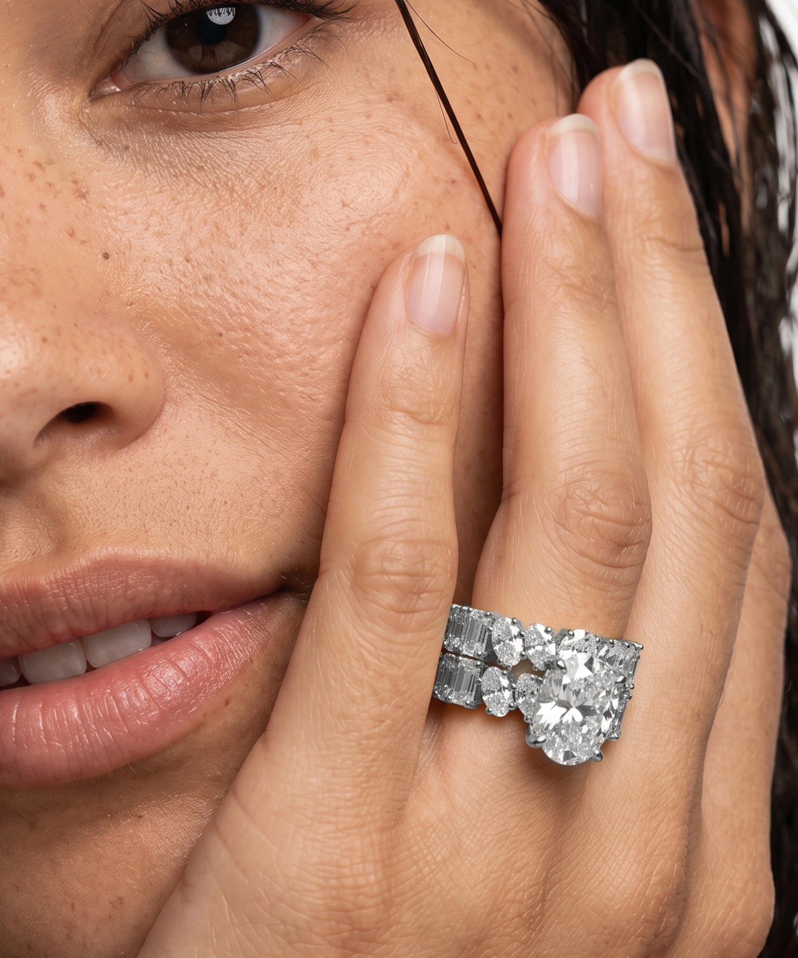 Ovani® Lab-grown Diamond Oval Bridal Set - 7 Ct. T.W.