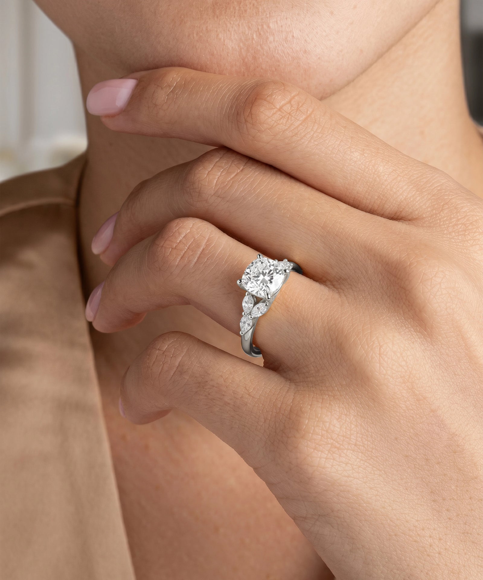 Ovani® Lab-grown Diamond Round Engagement Ring