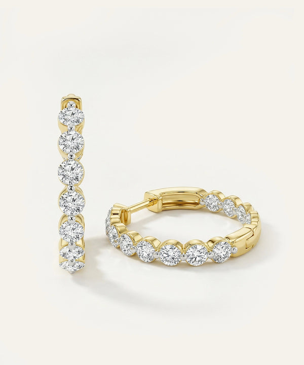 Bella by Ovani® Lab-grown Diamond Inside-Out Hoops - 2.10 Ct. T.W.