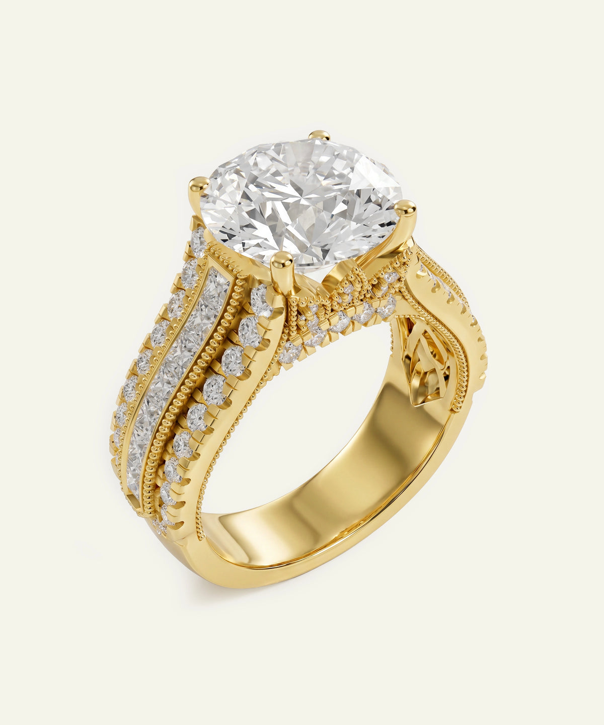Ovani® Lab-grown Diamond Round Engagement Ring