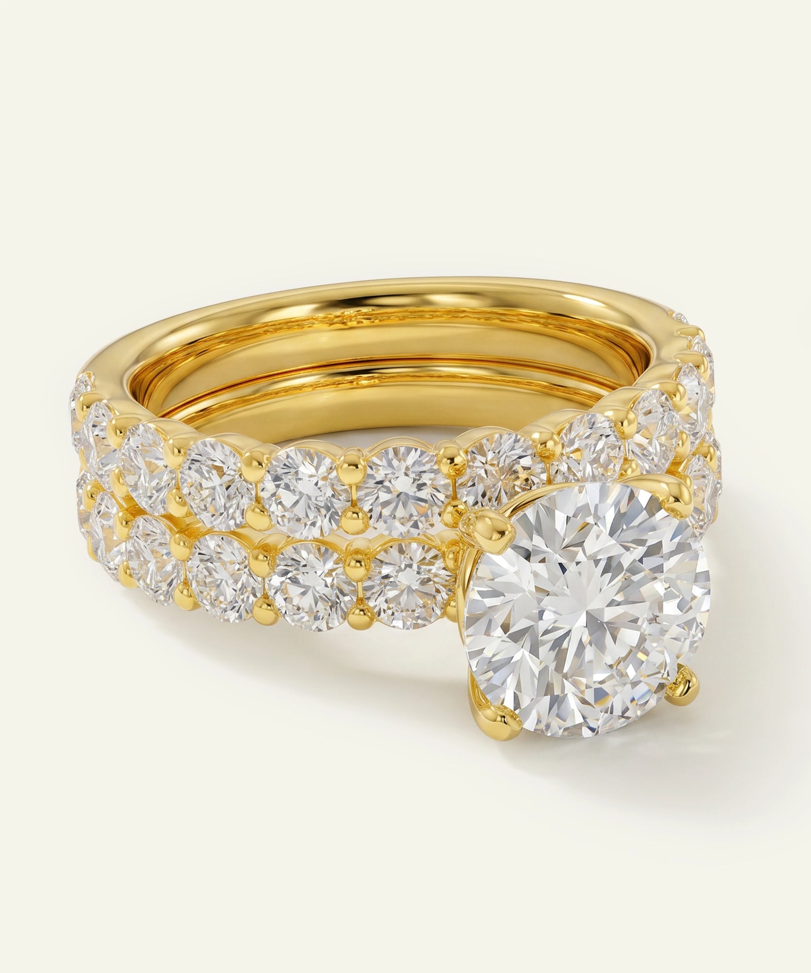 Novello Lab-grown Diamond Round Bridal Set - 4 Ct. T.W.