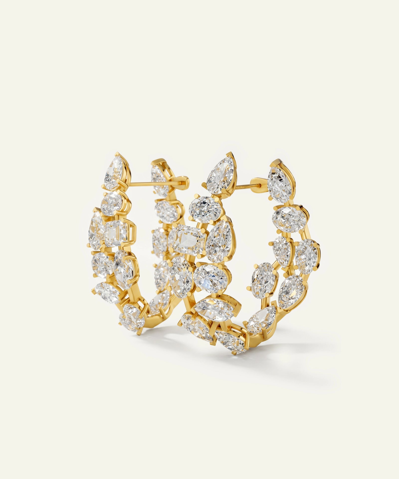 Ovani® Lab-grown Diamond Multi-shape Earrings