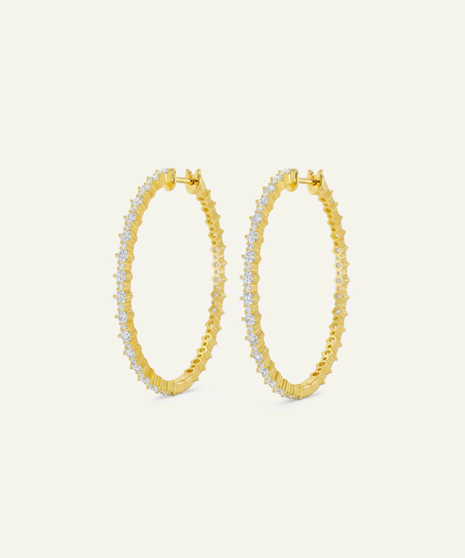 Ovani® Lab-grown Diamond Round Hoops