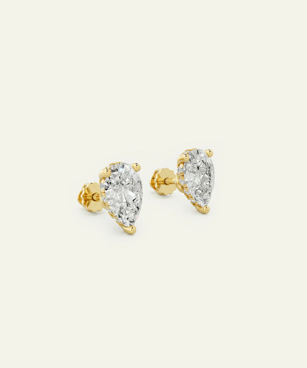 Ovani® Lab-grown Diamond Pear Hidden Halo Studs - 1.10 Ct. T.W.