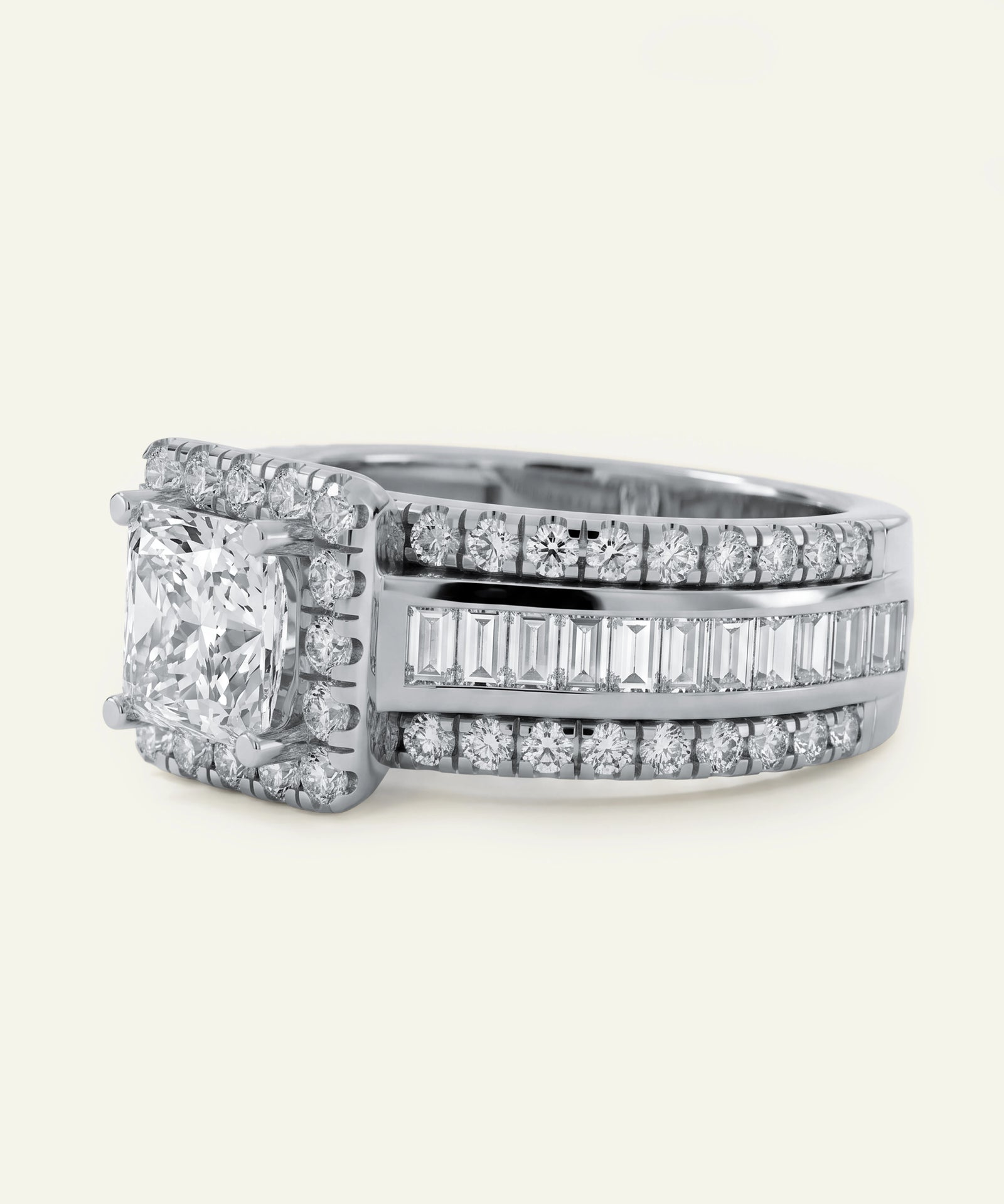 Novello Lab-grown Diamond Princess Bridal Ring - 2.50 Ct. T.W.