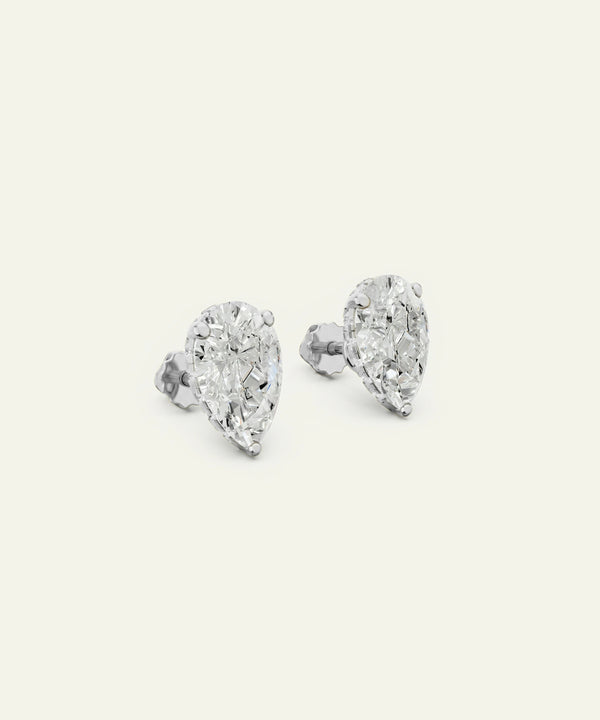 Ovani® Lab-grown Diamond Pear Hidden Halo Studs - 1.12 Ct. T.W.