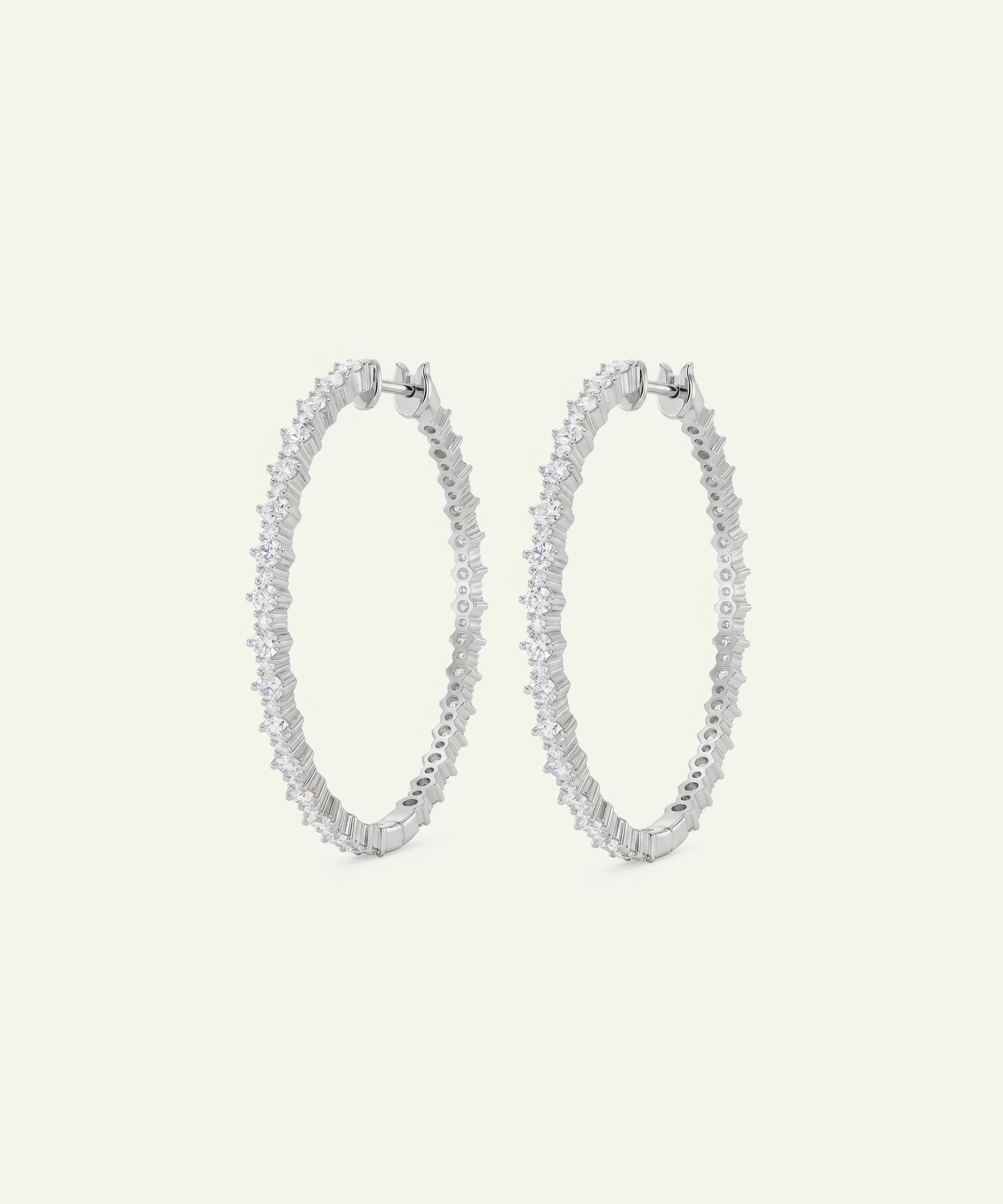 Ovani® Lab-grown Diamond Round Hoops