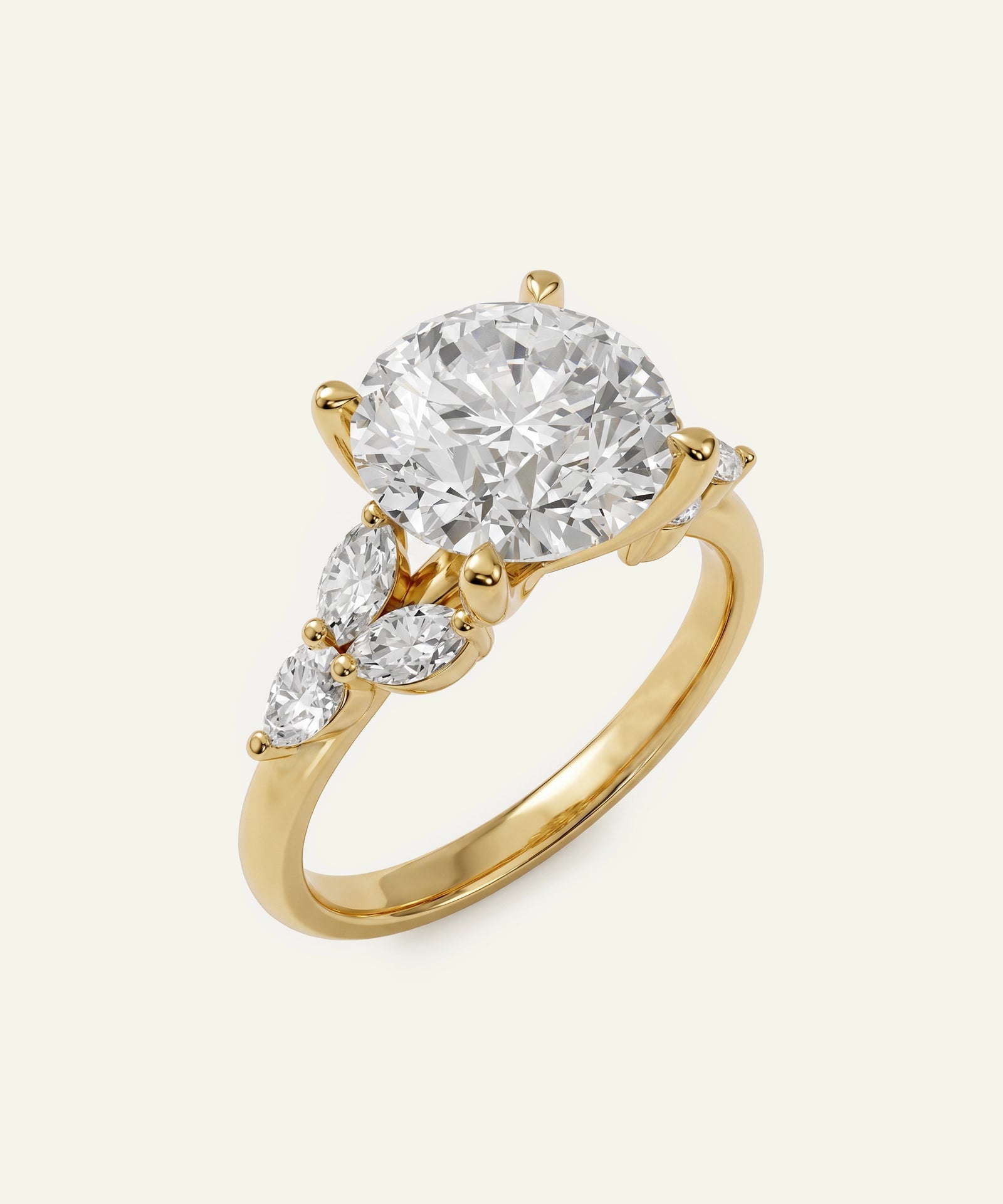 Ovani® Lab-grown Diamond Round Engagement Ring