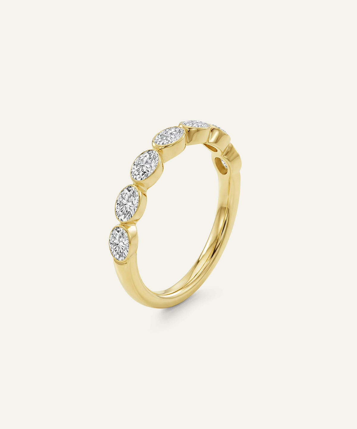 Eternal Vow oval lab-grown diamond band in yellow gold product view