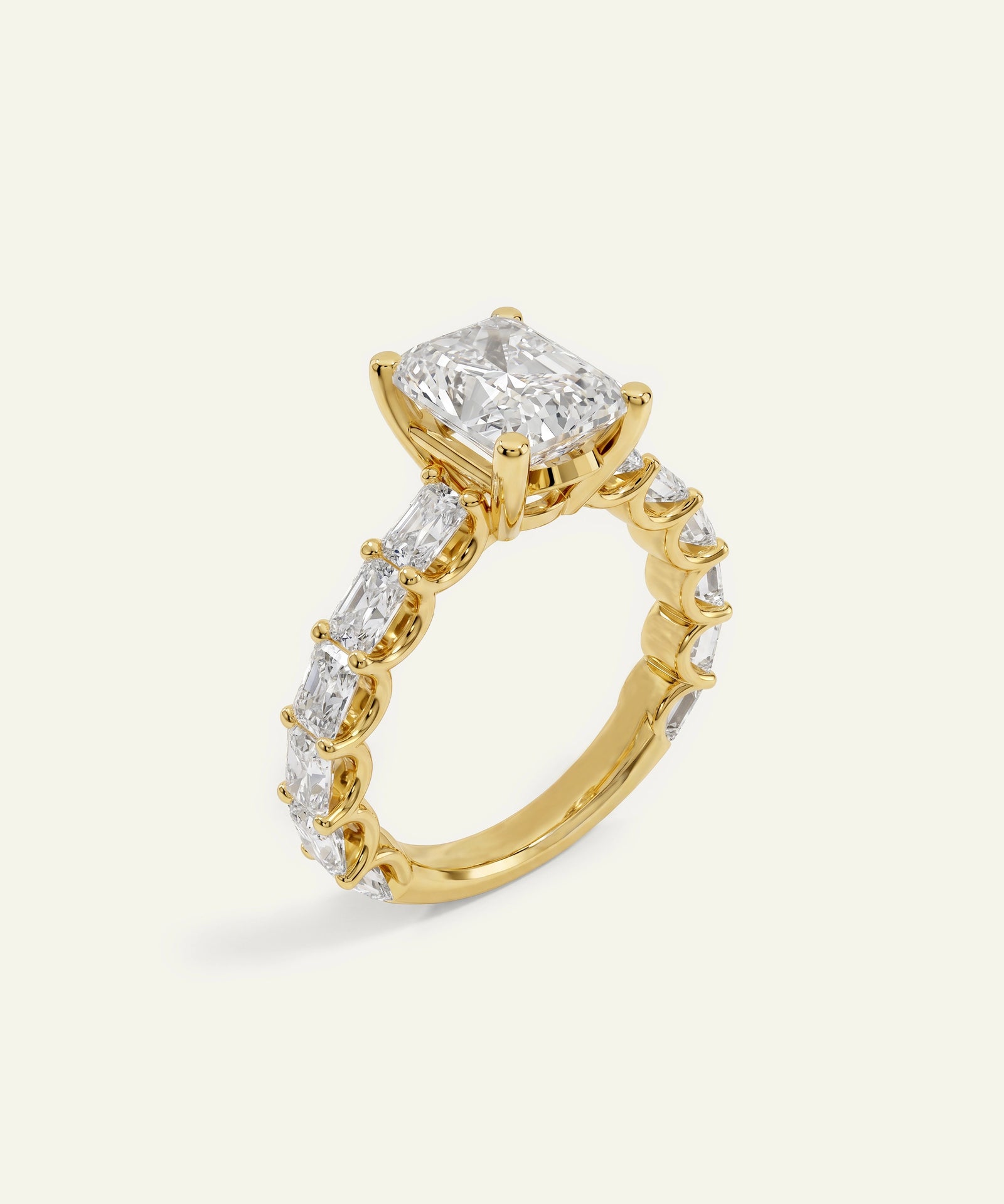 Ovani® Lab-grown Diamond Radiant Engagement Ring