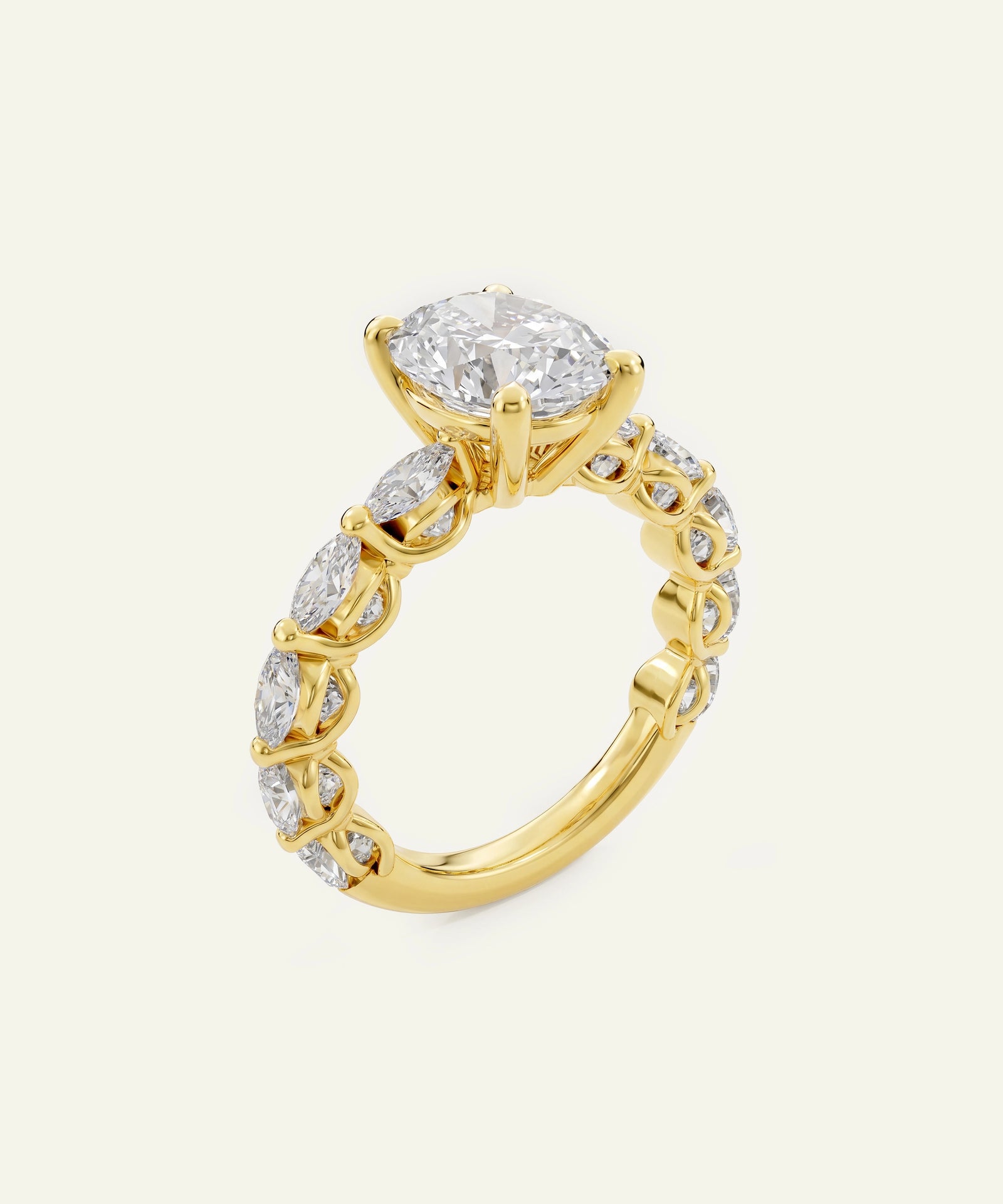 Ovani® Lab-grown Diamond Oval Engagement Ring
