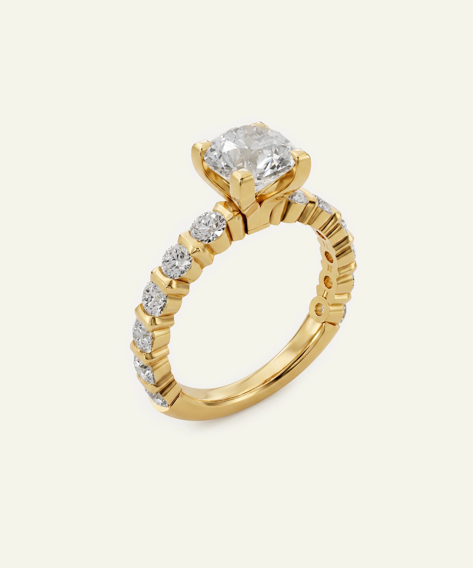 Ovani® Round Lab-grown Diamond Engagement Rings