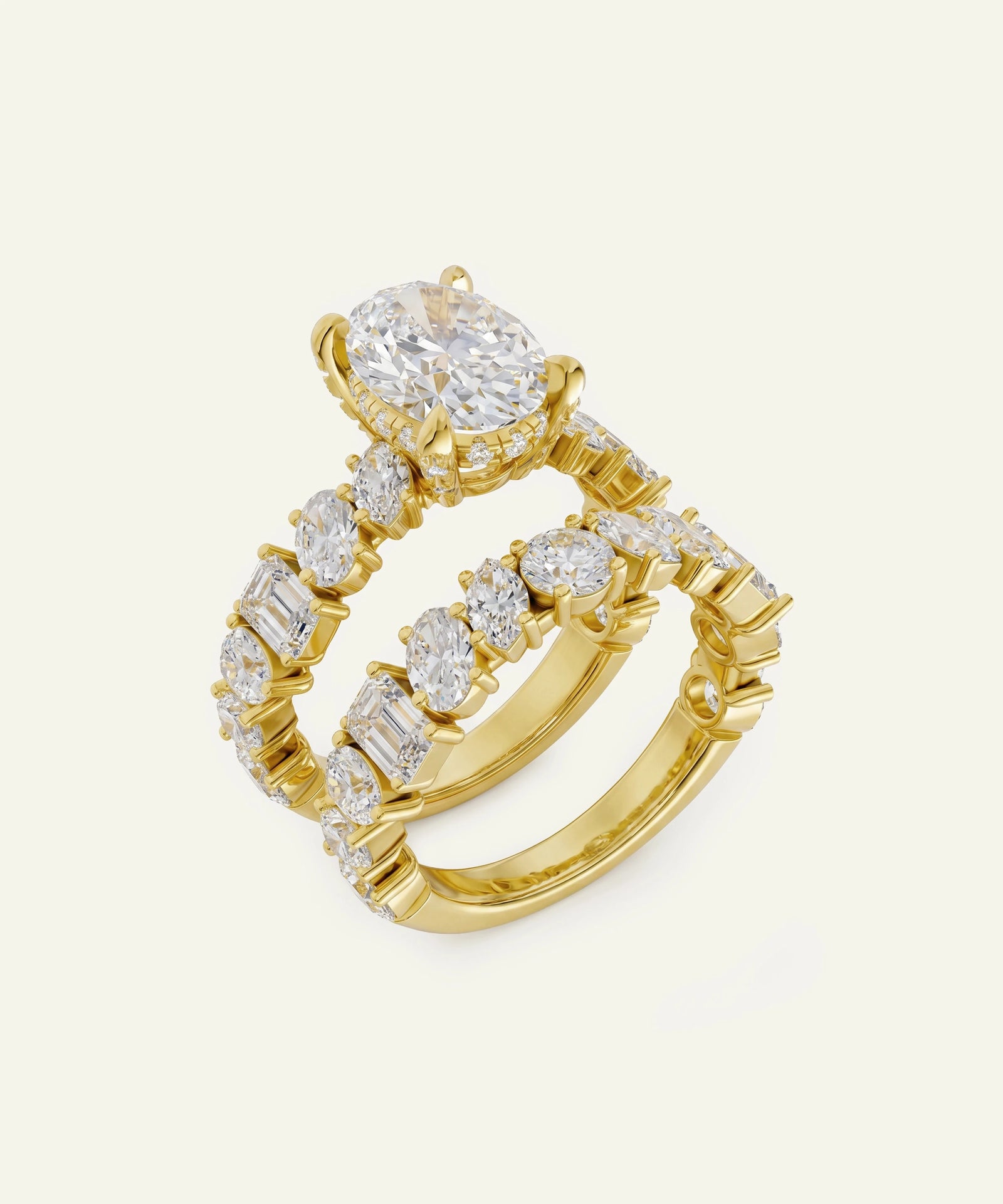 Ovani® Lab-grown Diamond Oval Bridal Set - 7 Ct. T.W.