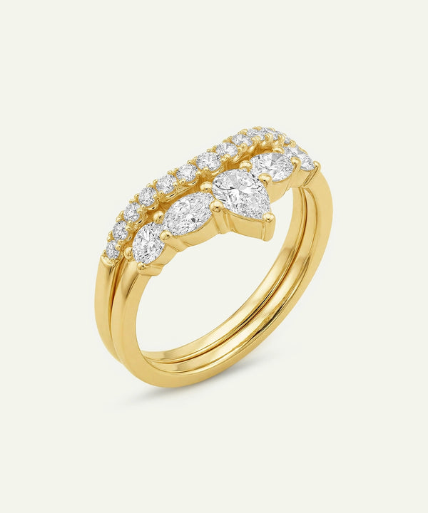 Eternal Vow Diamond Double Row Contour Band - 1 Ct. T.W.