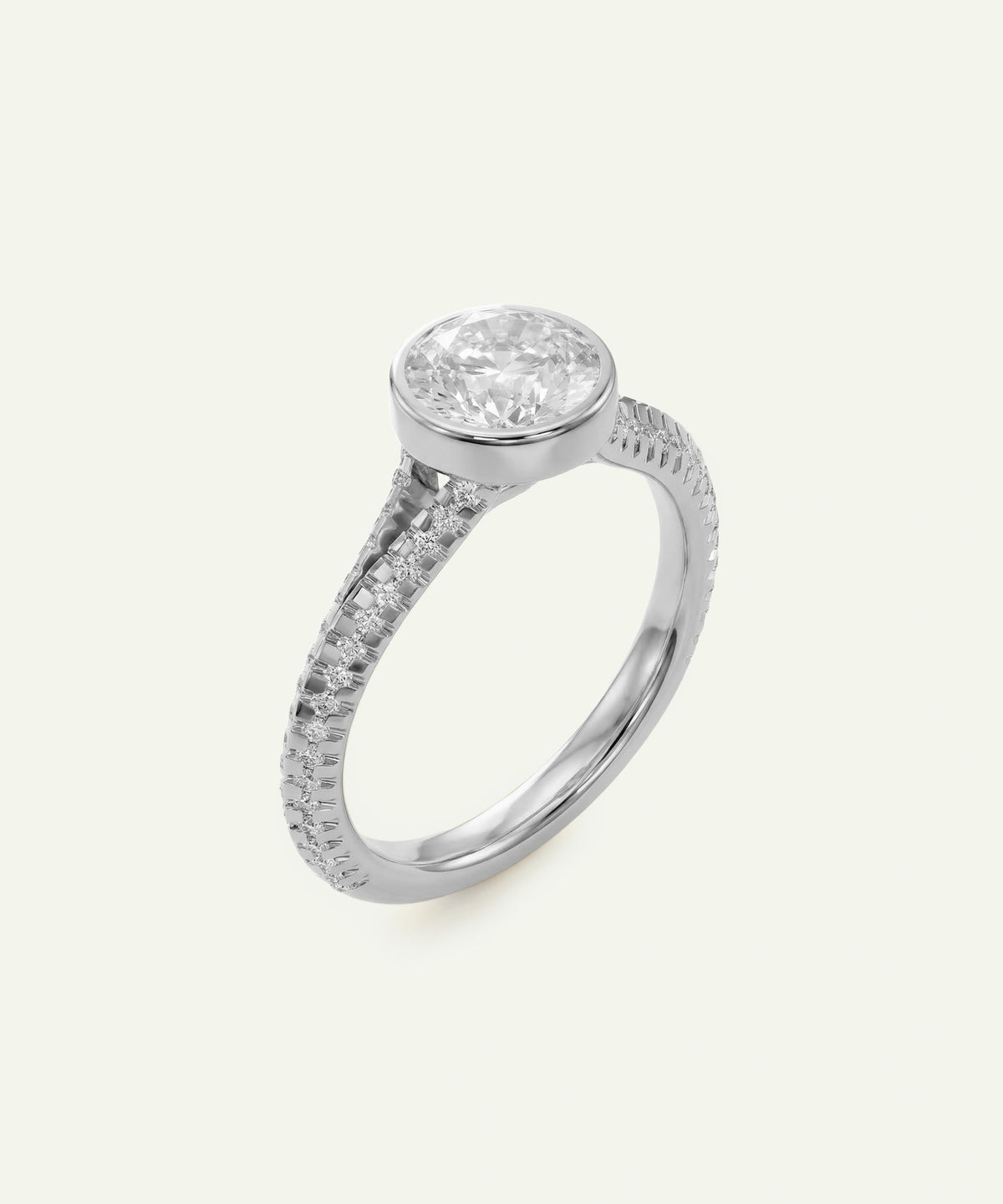 Valliani Jewelers round lab-grown diamond engagement ring