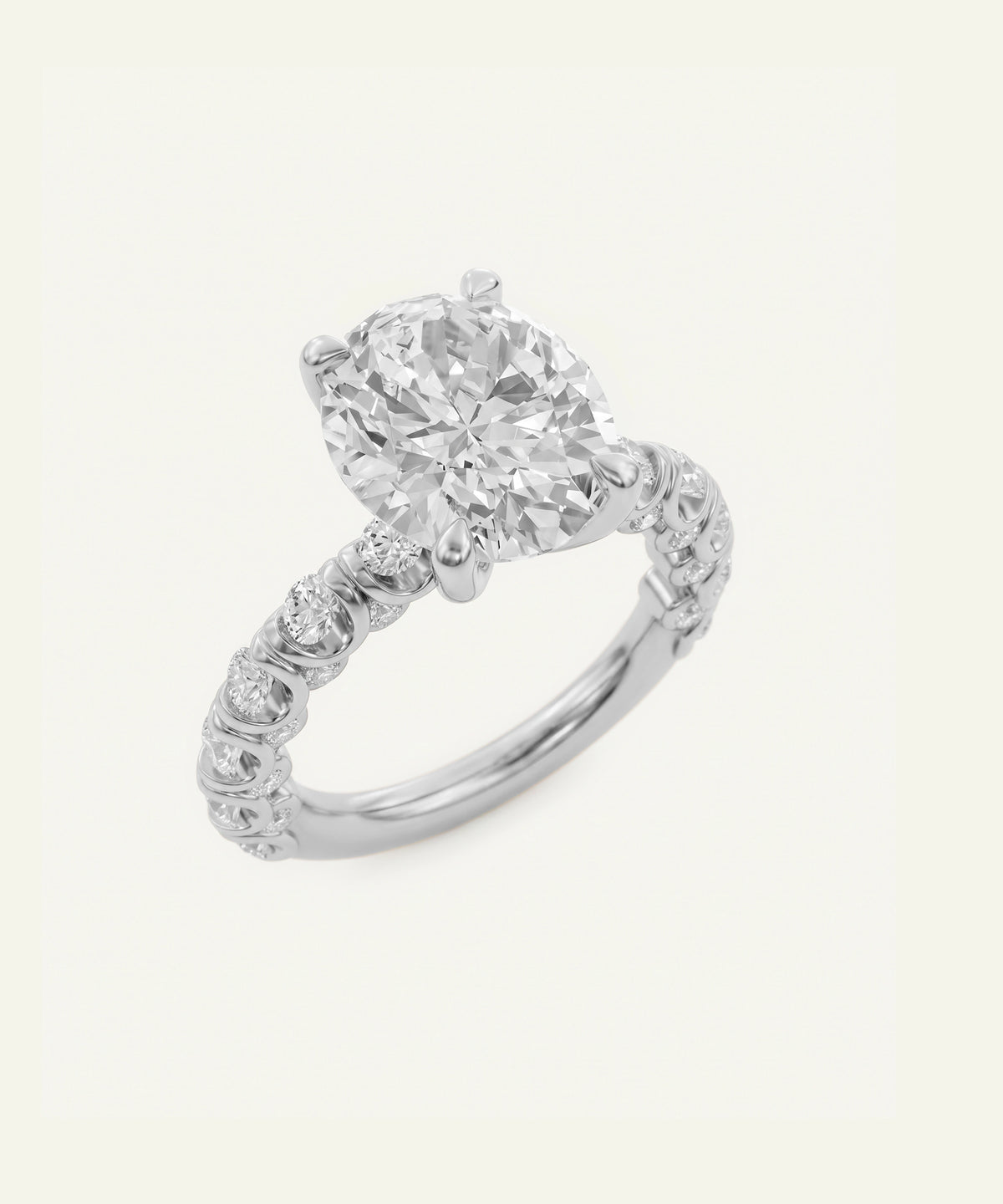 Valliani Jewelers oval lab-grown diamond engagement ring