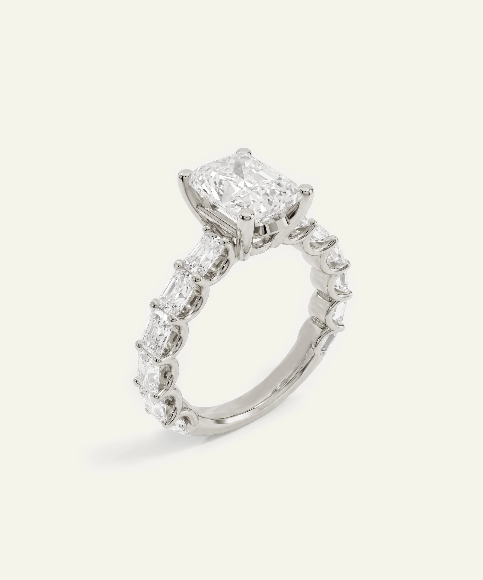 Ovani® Lab-grown Diamond Radiant Engagement Ring