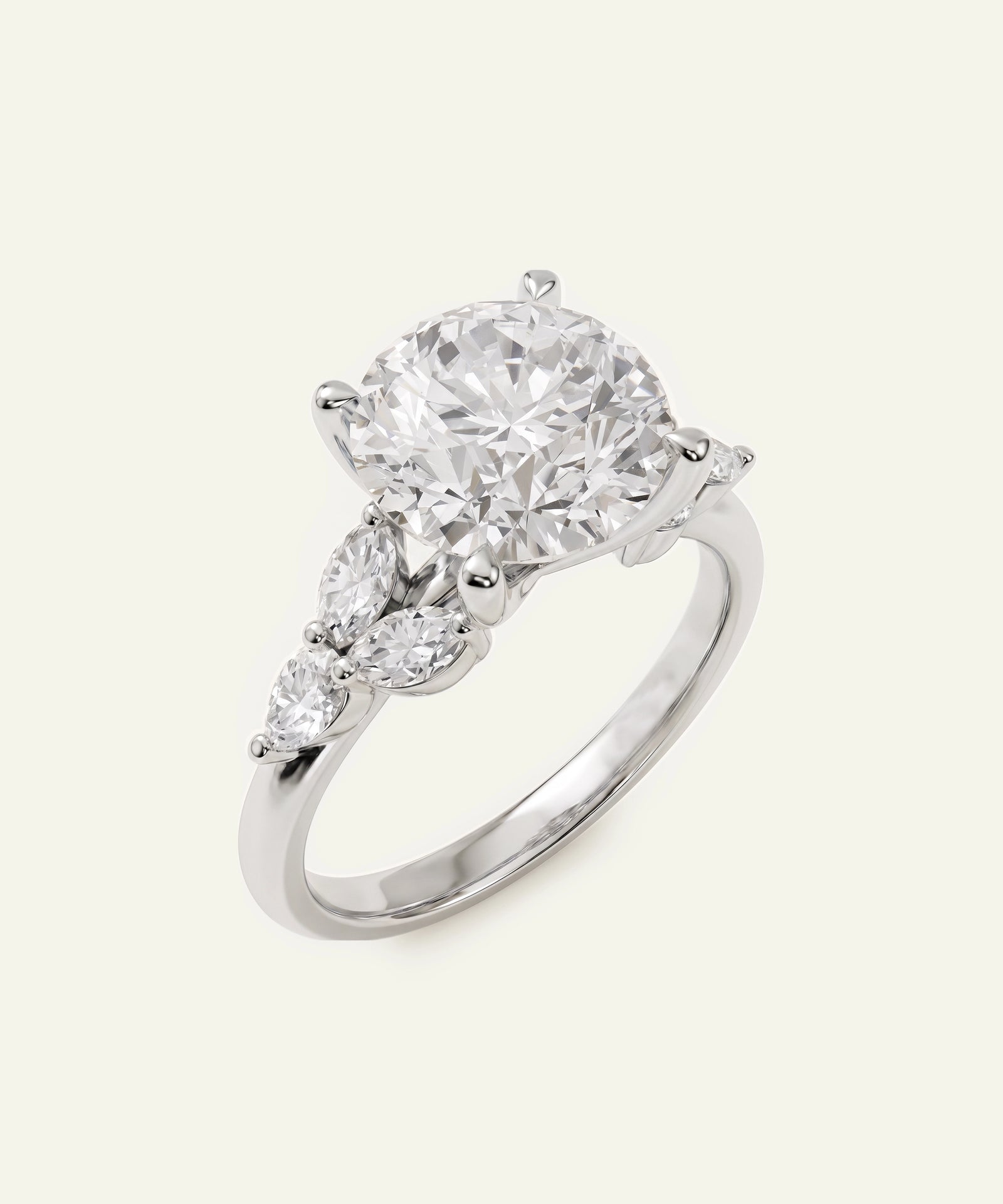 Ovani® Lab-grown Diamond Round Engagement Ring