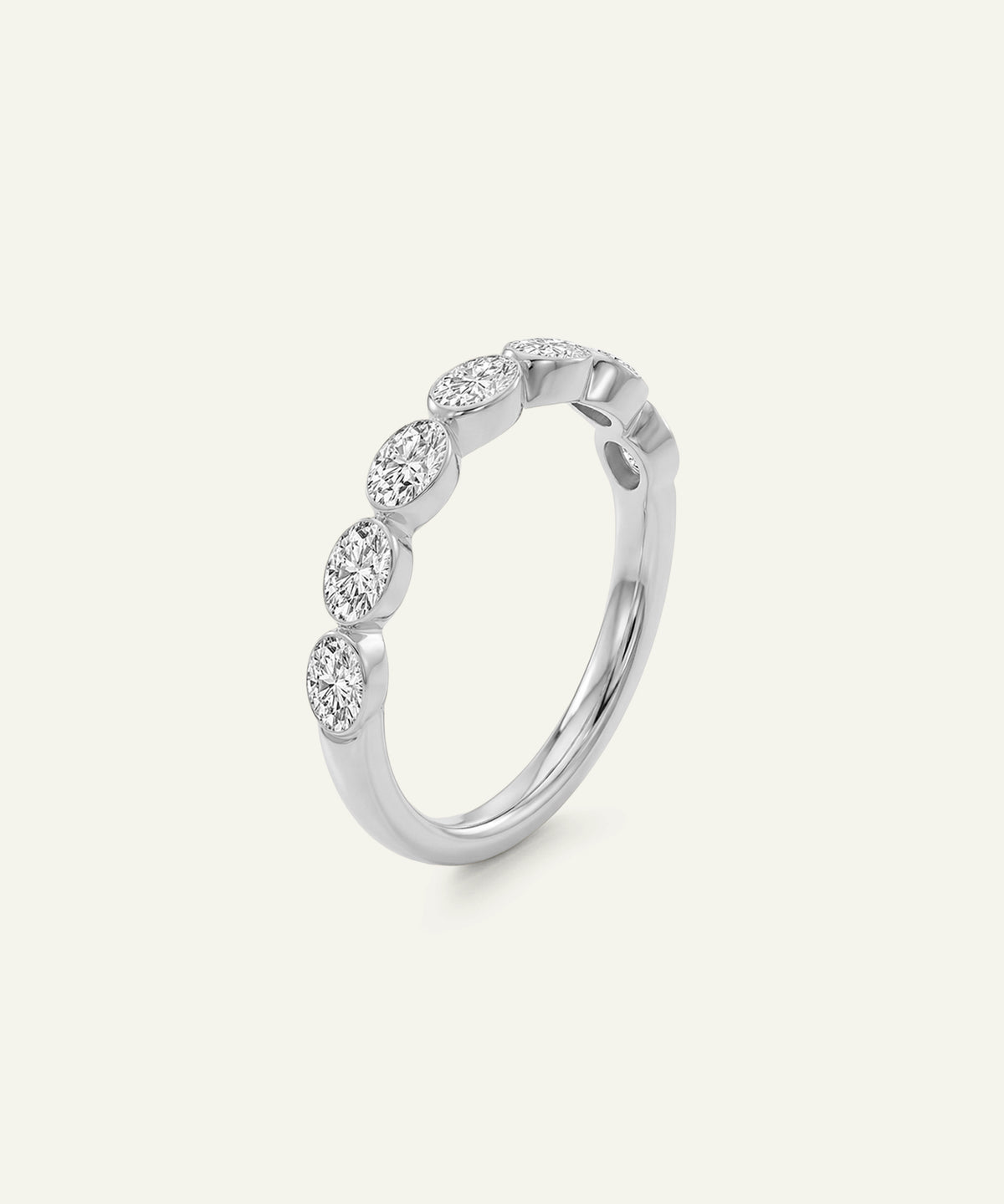 Eternal Vow oval lab-grown diamond band in white gold product view