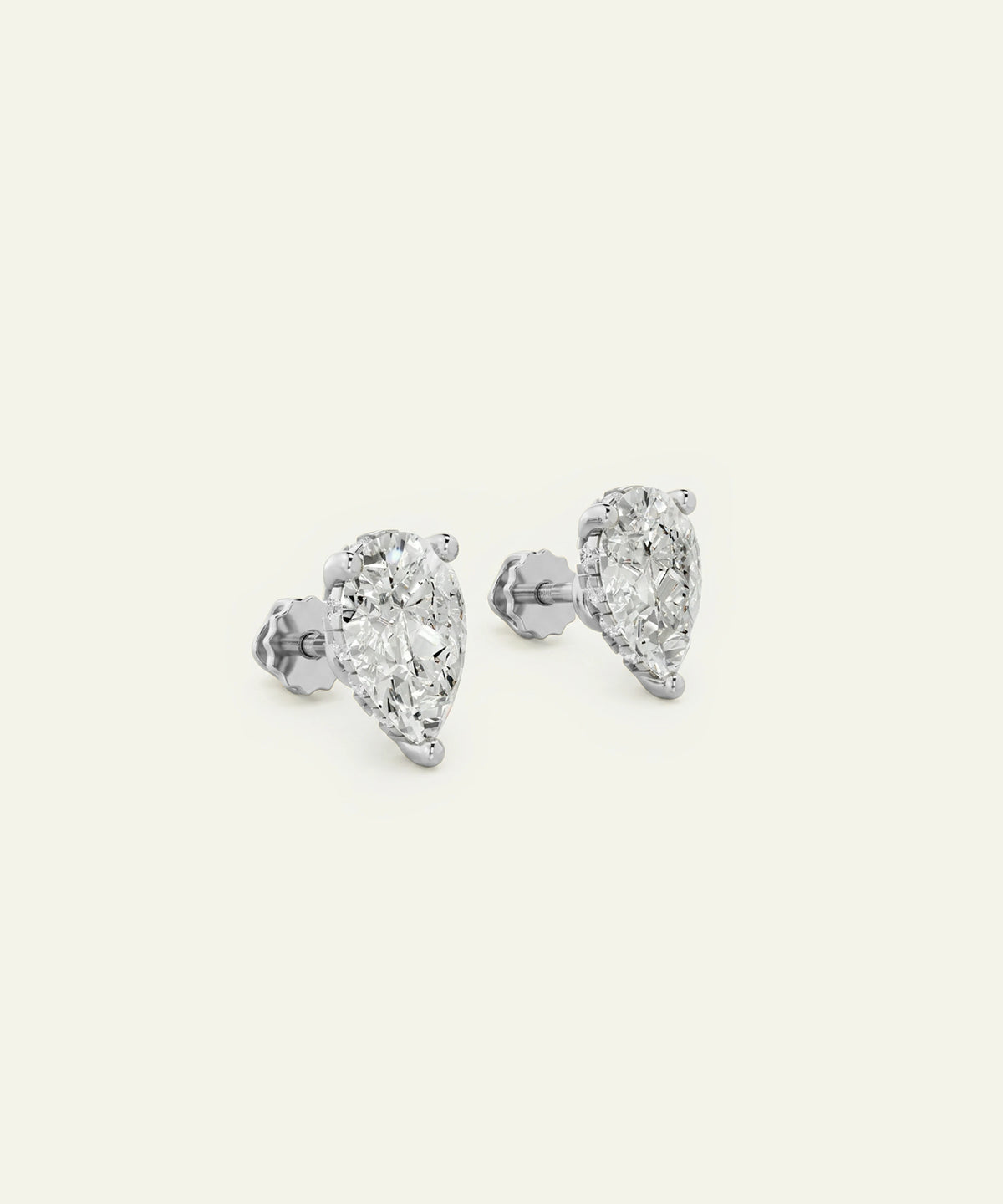 pear hidden halo lab-grown diamond stud earrings by OvaniÂ®